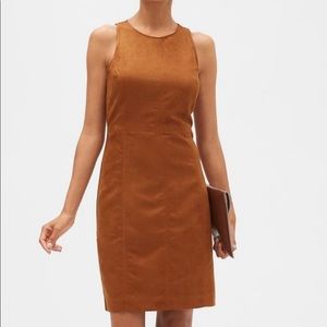 Banana Republic Factory Faux Suede Sheath Size 0